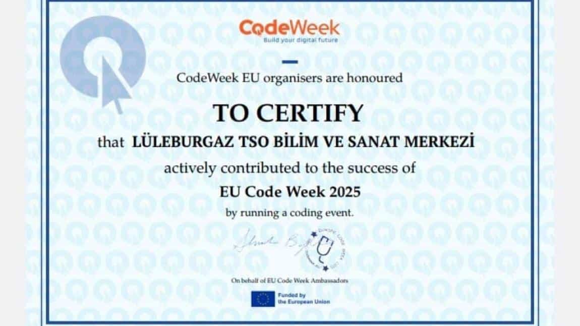Kurumumuzda Codeweek Etkinlikleri